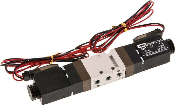electrovanne 5/2, M 5, vanne à impulsion, 24 V=, connecteur SY100, avec LED y compris câble de 600 mm