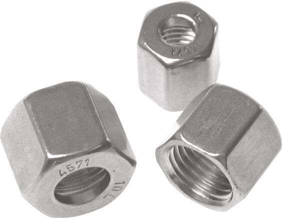 Dado di raccordo con anello di bloccaggio 38 S (M52x2), 1.4571