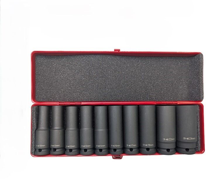 AGRE Nussensatz 10-teilig, 1/2", verlängerte Ausführung 78mm