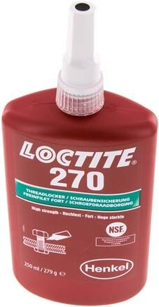 Frenafiletti anaerobico, Loctite, 250 ml, alta resistenza, 270/250
