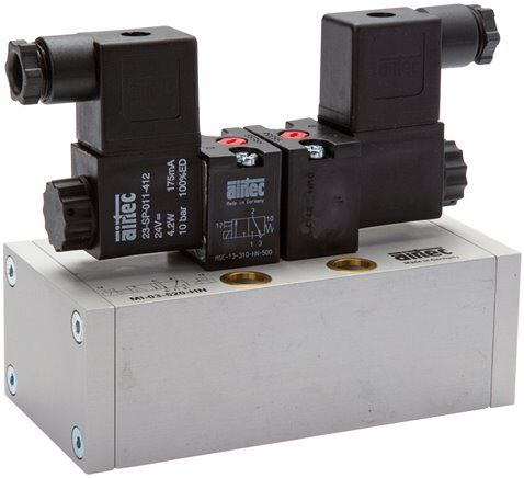 Valvola ISO (taglia 3), valvola a impulsi a 5/2 vie, 24 V AC