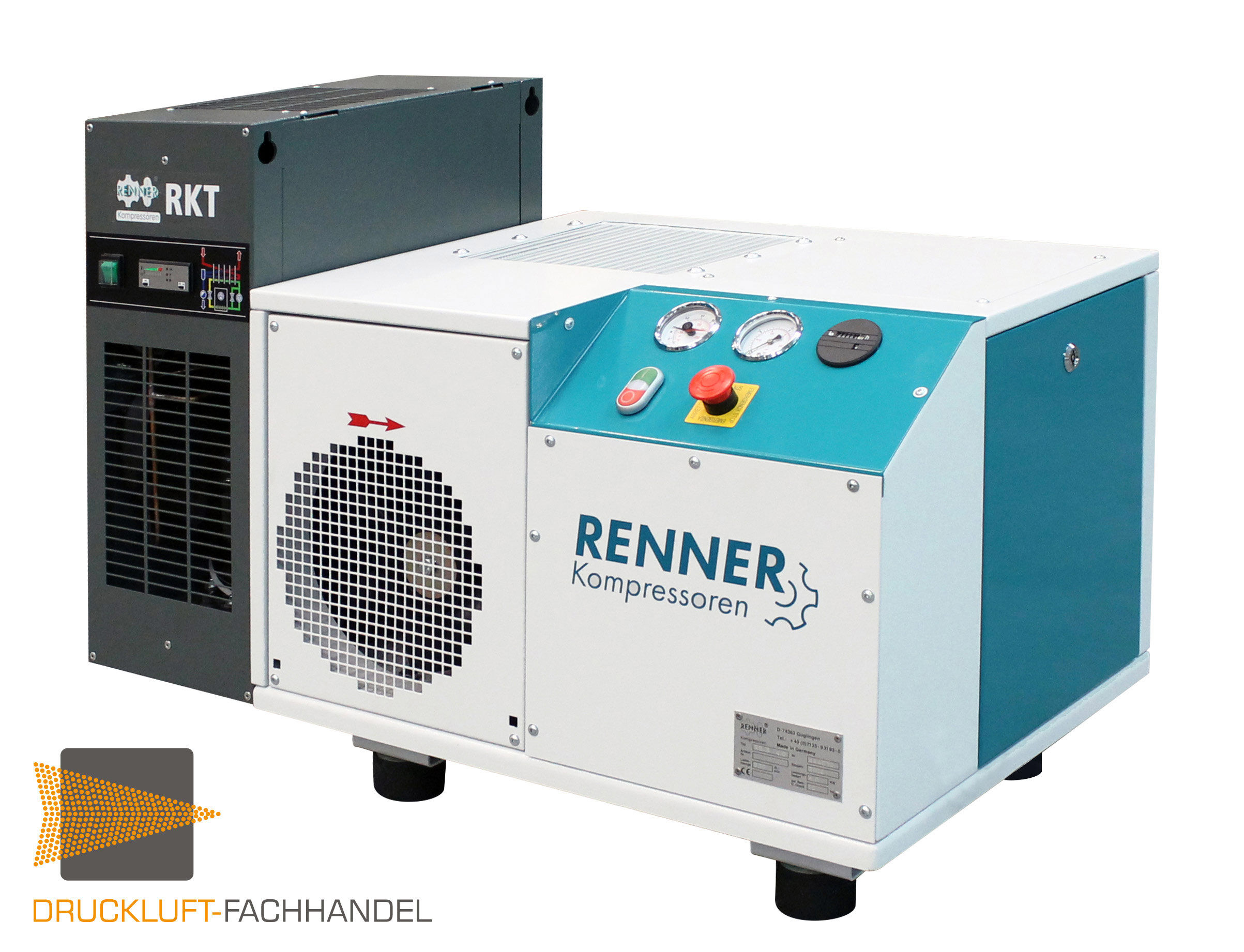 RENNER-Kompressor RSK-B 5,5 mit Kältetrockner  Schraubenkompressor