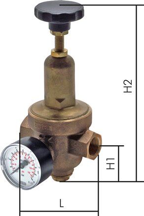 Riduttore di pressione standard G 1-1/2" 1,5 - 8 bar