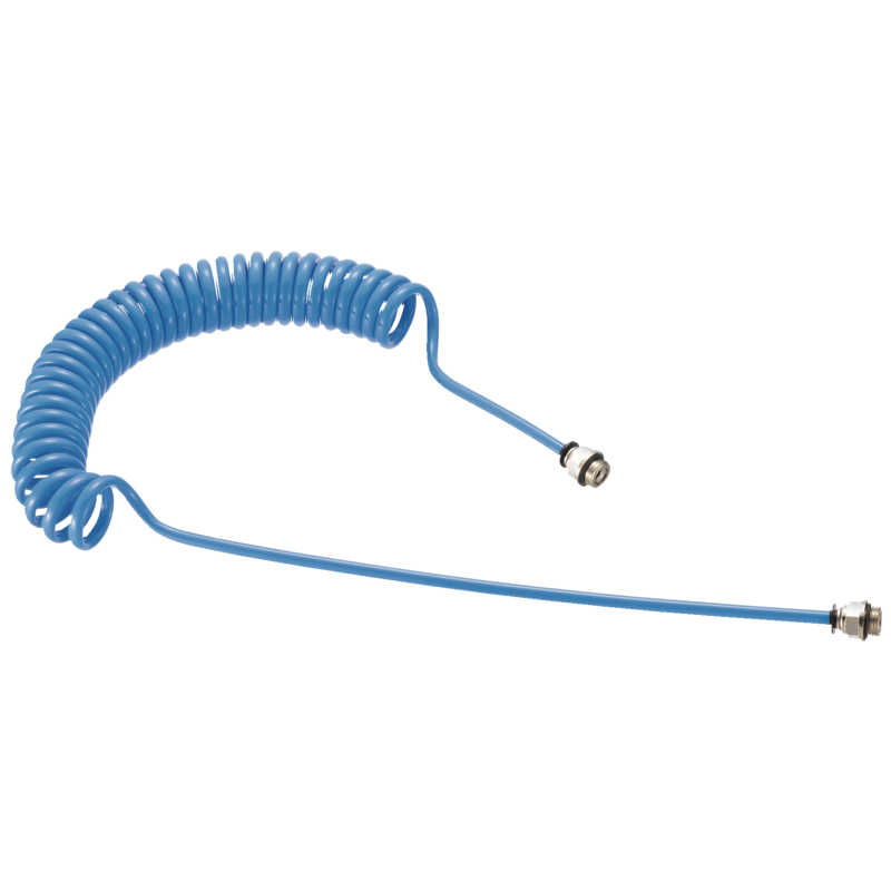 Mini Polyurethan Spiralschläuche 2,5 x 4 mm - 4 m mit selbstsichernden Steckverbindern CONEX - RPD M