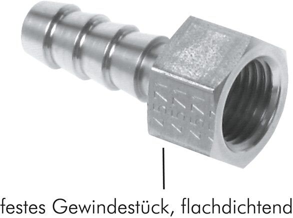 Ugello a vite per tubo flessibile G 1-1/2"-32 (1-1/4")mm, 1.4571