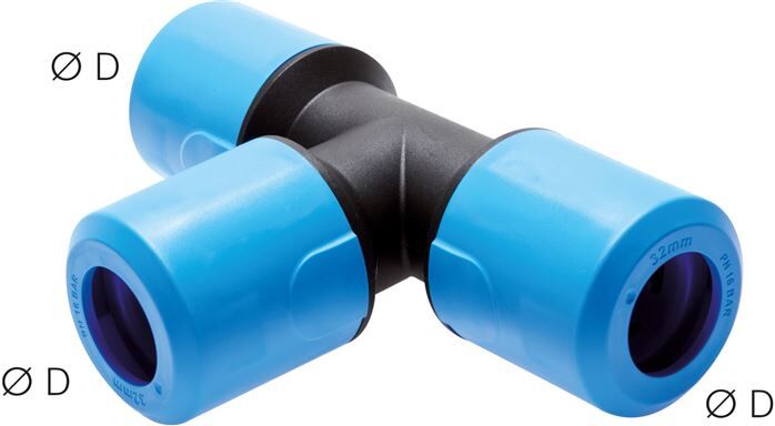 Connettore a T a pressione 32mm-32mm, IQS-Big