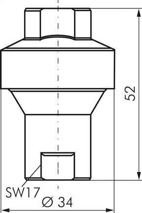Regolatore di pressione in linea (acqua) G 1/4", 5,0 bar, per acqua potabile