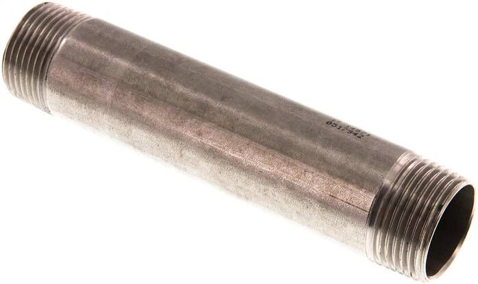 Nipplo doppio per tubi R 1"-150mm, 1.4571