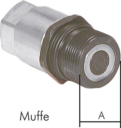 Flat-Face-Schraubkupplung, Muffe Baugr. 4, G 1"(IG)