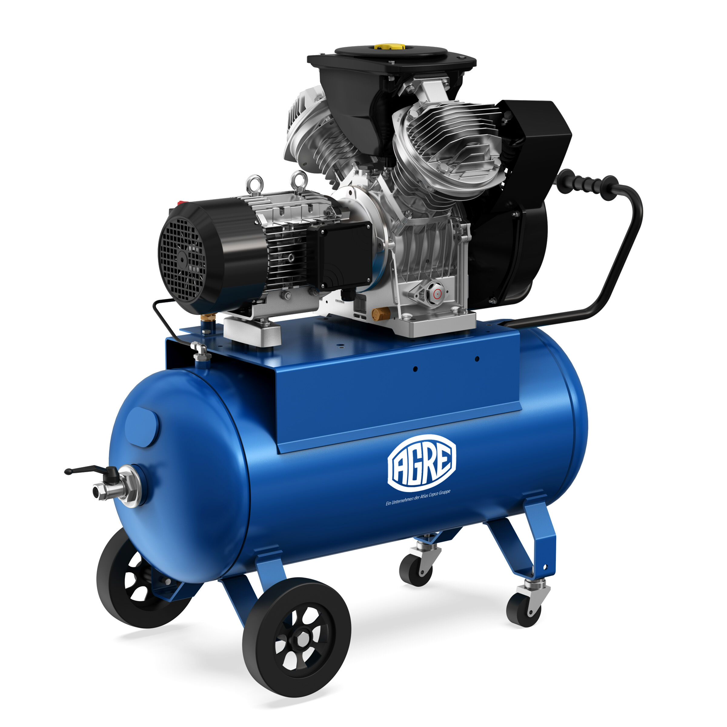 AGRE Industrie-Kolbenkompressor Typ BOSS 6002 D 2.0 fahrbar, 4116002213