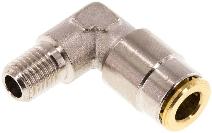 Raccordo a innesto rapido a L ad alta pressione M 8x1 (conico)-6 mm (fisso)