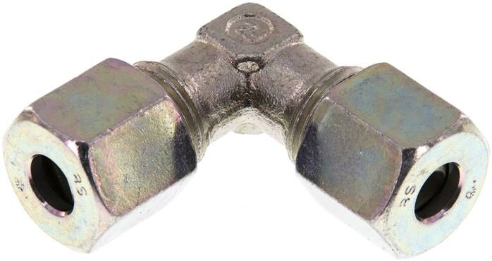 Raccordo ad anello di taglio a gomito 8 S (M16x1,5), acciaio zincato