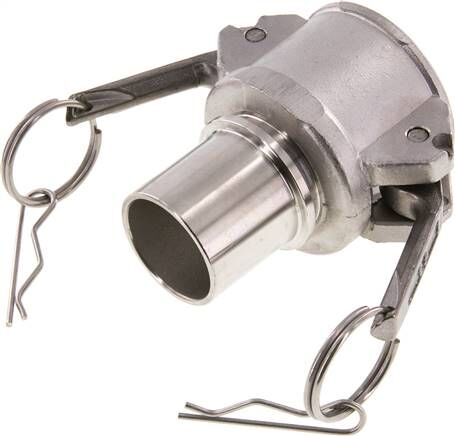 Attacco camlock DIN/EN (C/CC) 38 (1-1/2")mm tubo flessibile, acciaio inox (1.4408)