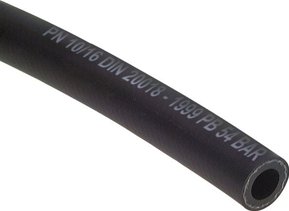 Tubo in gomma aria compressa-acqua 13 (1/2")x23mm, nero