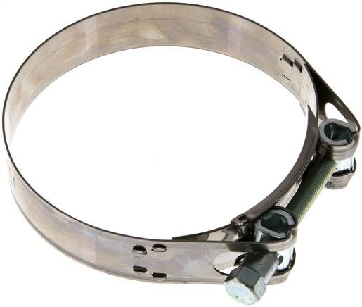 collier de serrage à boulon articulé de 25mm, 112 - 121mm, 1.4016 (W2)