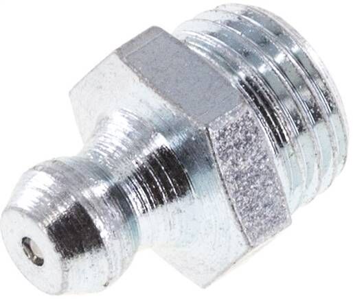 Ingrassatore conico dritto, M 10x1 (conico), acciaio zincato