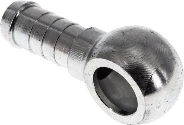 Schlauchnippel 18mm Ring, 14 - 15mm, Stahl verzinkt