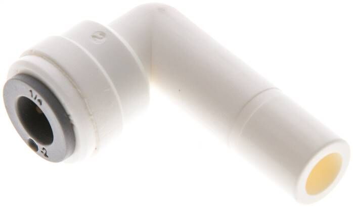 Connettore push-in angolato 3/8" (9,52 mm) nipplo push-in-1/4" (6,35 mm) tubo flessibile, IQS-LE