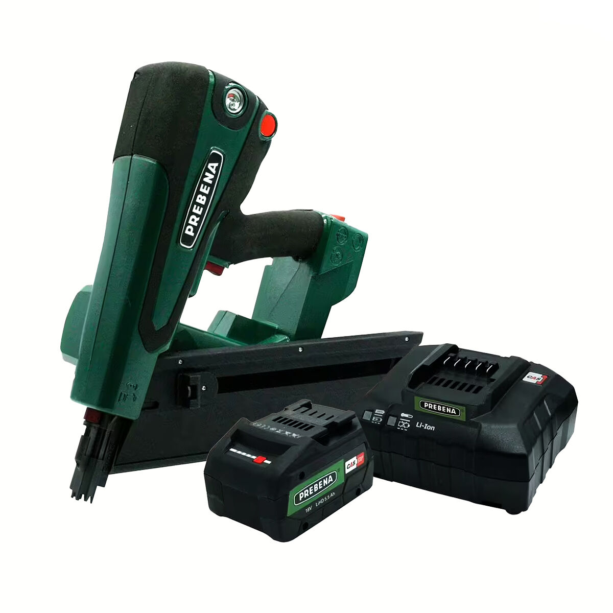 PREBENA Akku-Druckluftnagler PKT-8-RKP100-SET mit DL-Kartusche 