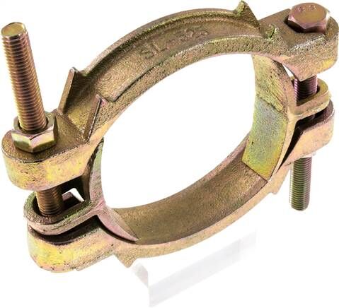 Collier de serrage en fonte malléable galvanisée, 113 - 127mm