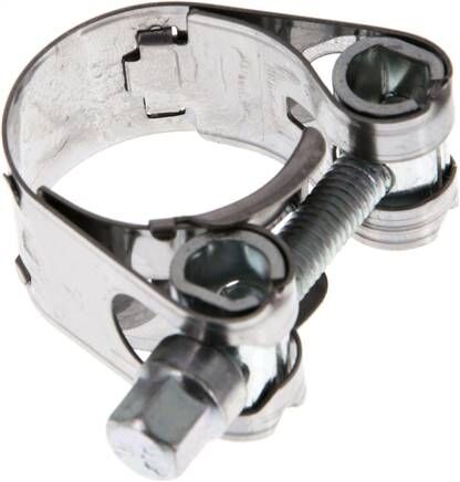 collier de serrage à boulon articulé de 18mm, 25 - 27mm, 1.4016 (W2)