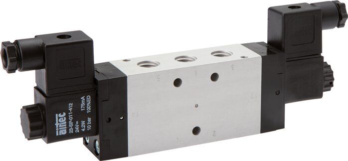elettrovalvola a impulsi a 5/2 vie, G 1/4", 24 V AC, 2,5 - 10 bar