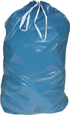 Sacco per rifiuti, 120 litri, blu, confezione da 25, LD-PE, 50 µm (tipo 70)