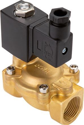 elettrovalvola a 2/2 vie in ottone G 3/8" 24 V=Eco (NC), tenuta EPDM