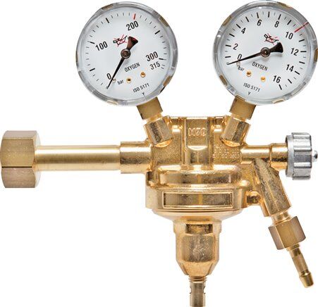 Riduttore di pressione per bombole 0 - 10 bar per idrogeno, metano, gas naturale, gas luminoso (Bre