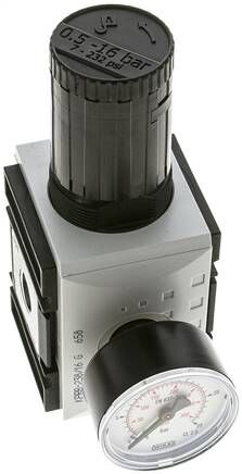 FUTURA Präzisionsdruckregler, G 3/8", 0,5 - 16bar, BG 2, mit durchgehender Druckversorgung