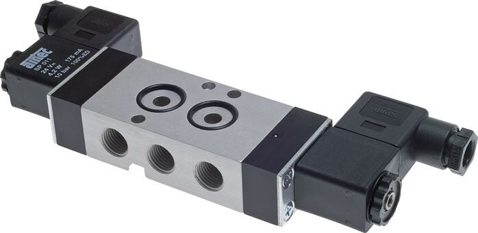 Elettrovalvola NAMUR, 5/2 vie (valvola a impulsi), G 1/4", 12 V=