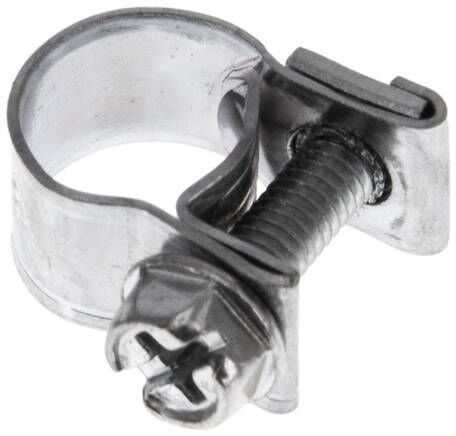 9mm Mini collier de serrage, 8 - 10mm, acier galvanisé (W1)