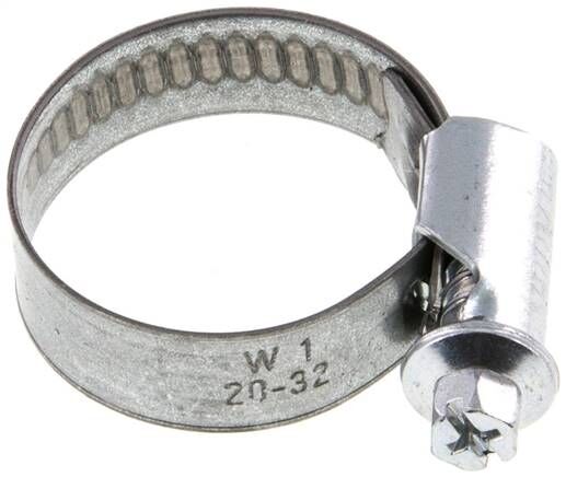 12mm Collier de serrage 20 - 32mm, acier galvanisé (W1) (NORMA)