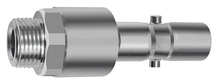Nippel mit RSV für Kupplungen NW 11, 2-stufig, Stahl, G 1/2 AG 426.63-S-RSV