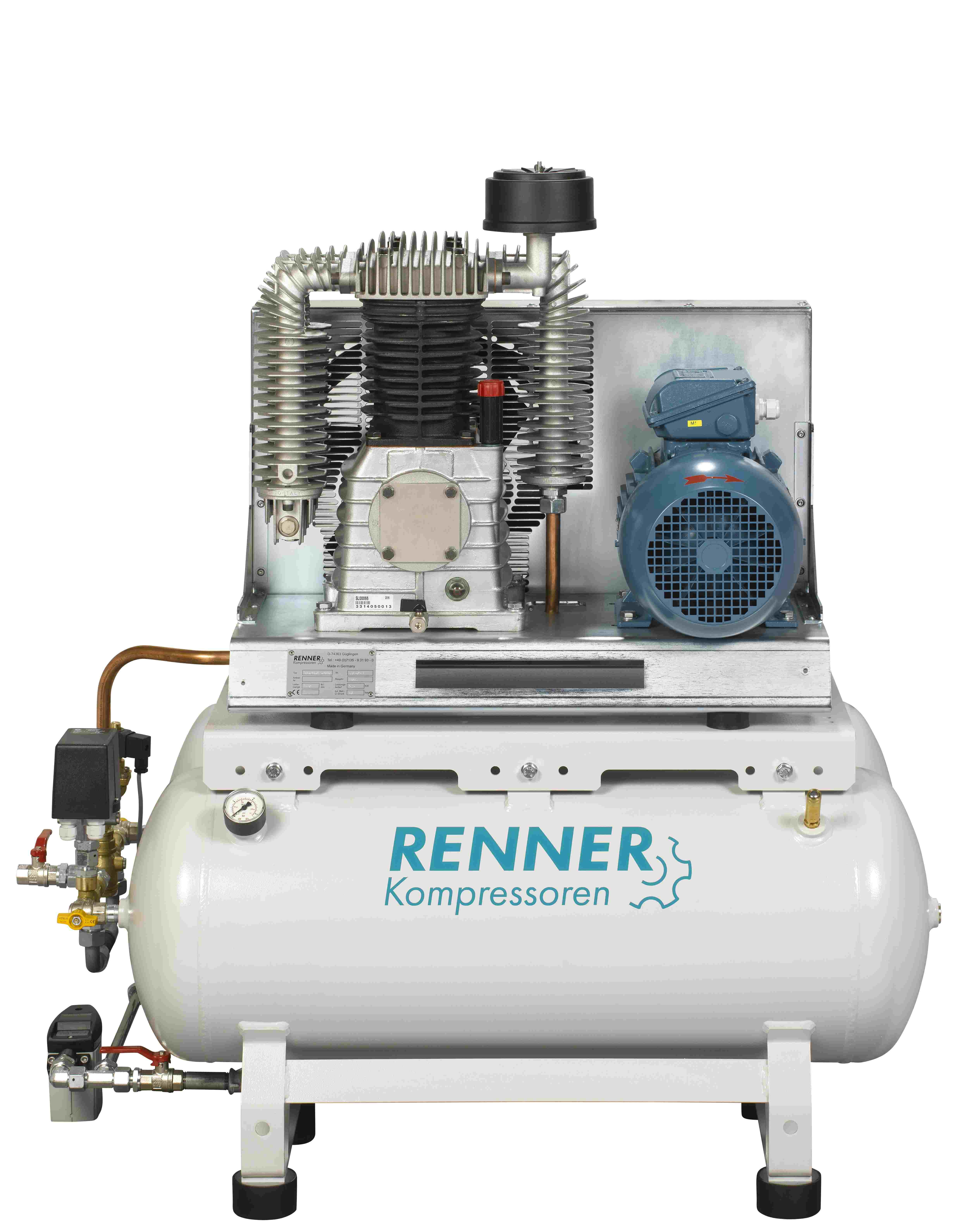 RENNER RIKO 960/2x90 O Industrie-Kolbenkompressor 10 bar - Kesselanlage verzinkt , zulassungsfrei!