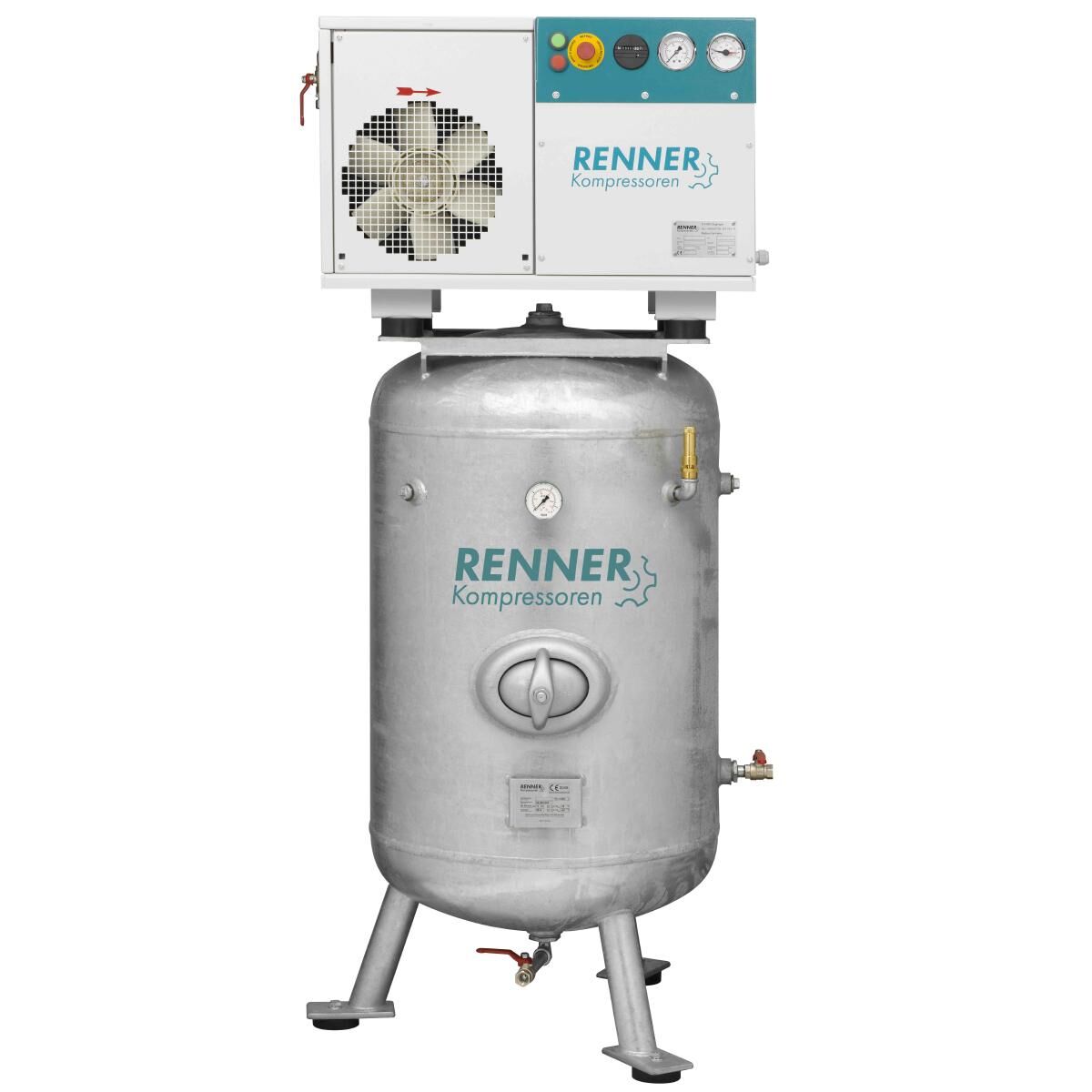 RENNER-Kompressor RSD-B 5,5 ST auf 270 L. Behälter | Schraubenkompressor