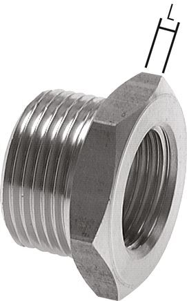 Nipplo di riduzione G 1"(AG)-G 3/4"(IG), 1.4571