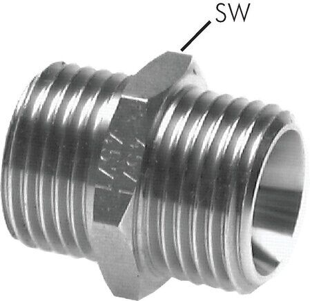 Doppio nipplo G 2"-G 2", ottone nichelato