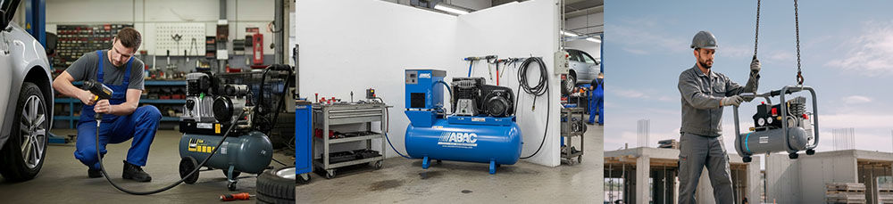 Kompressoren im Einsatz in Werkstatt & auf Baustelle