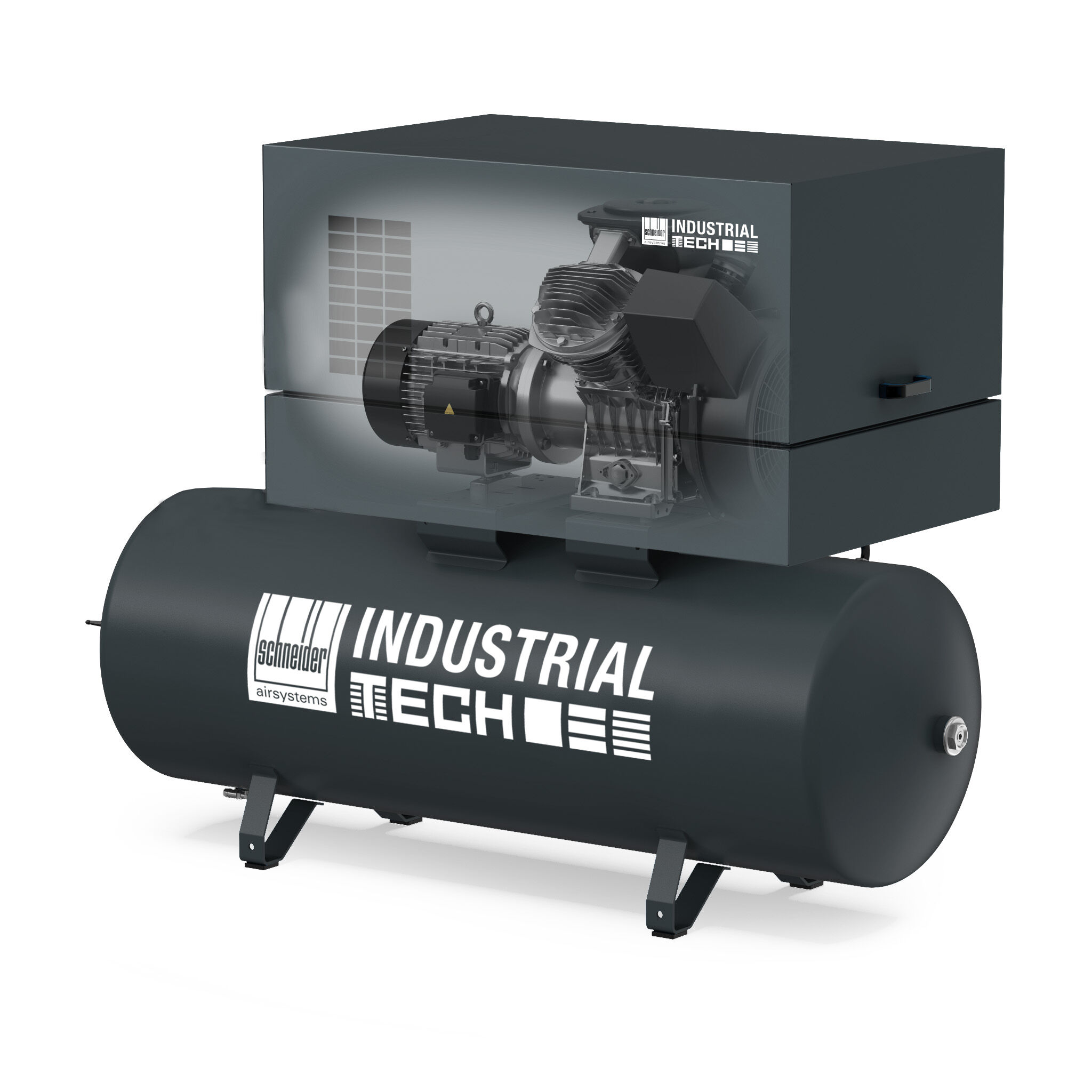 Schneider Industrie- Hochdruckkompressor  INT STL 570-15-270 mit Schalldämmhaube