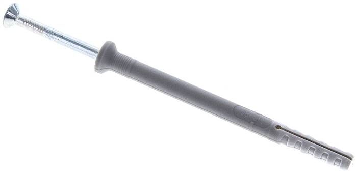 Tassello per chiodi FISCHER 6x80, confezione da 100 pezzi, standard (testa svasata)