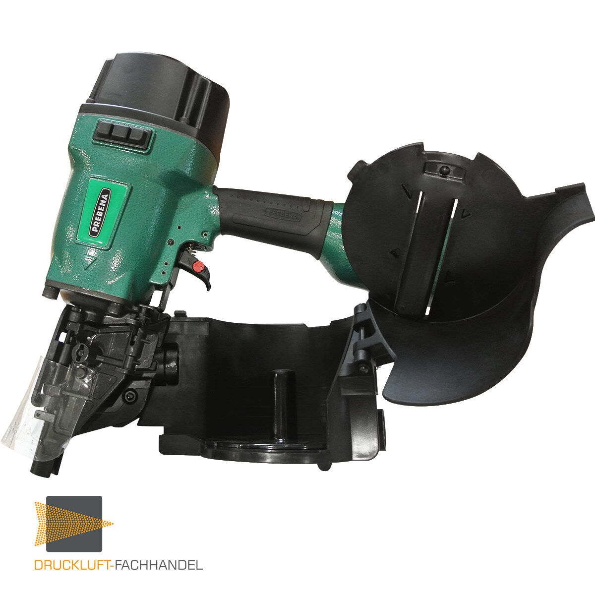 Chiodatrice pneumatica professionale Prebena 7F-CNW90 con chiodo a bobina + metro portatile DF Chiodatrice pneumatica professionale Prebena 7F-CNW90 con chiodo a bobina + metro portatile DF