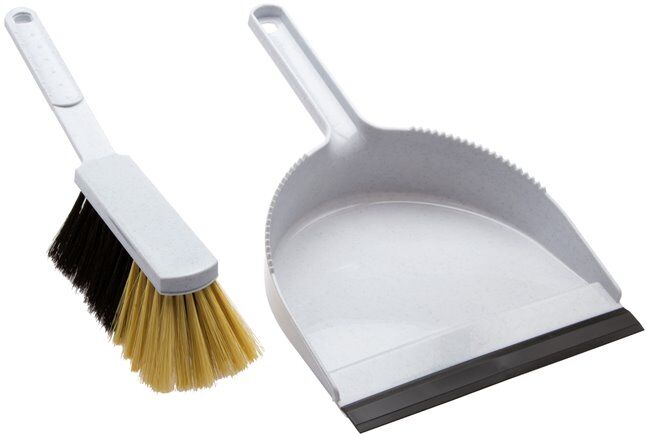 Set professionale per la pulizia (spazzola manuale e pala), in plastica