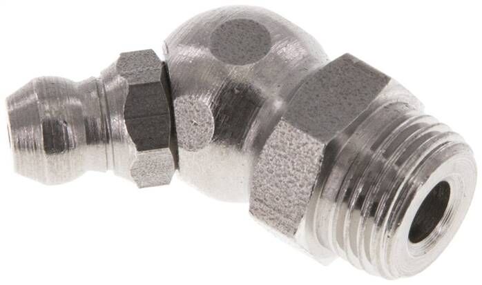 Ingrassatore conico a 45°, R 1/8", 1.4305 (esagonale)
