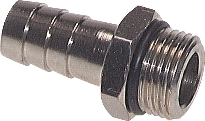 Gommino filettato con O-ring G 1/4"-10mm, ottone nichelato