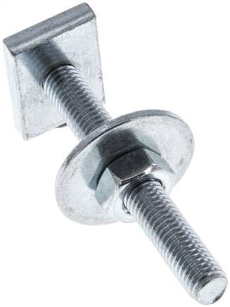Vite con testa a martello HS M 10x80, acciaio zincato (33 x 23 x 6)