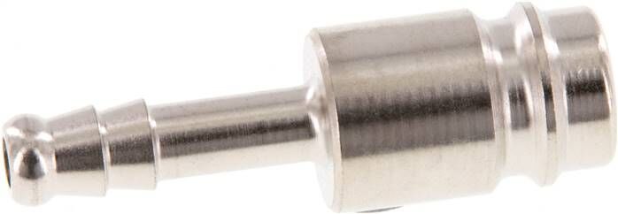 Kupplungsstecker (NW10) 6 (1/4")mm Schlauch, Stahl gehärtet & vernickelt
