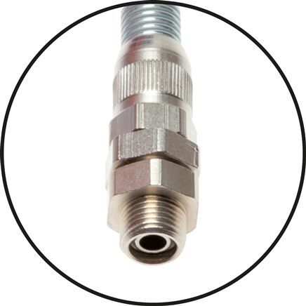 PA-Spiralschlauch G 1/4"-8 x 6 mm, 5,0 mtr. Arbeitslänge, gelb
