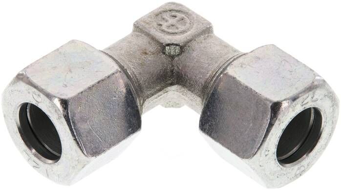 Raccordo ad anello di taglio a gomito 12 L (M18x1,5), acciaio zincato