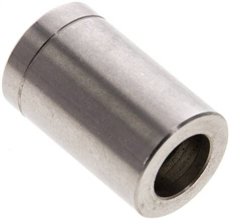 Manicotto di collegamento a pressione 1 SN...W & 2 SN...W (tubo flessibile pelato), 19 x 30 (Da x L), acciaio inox